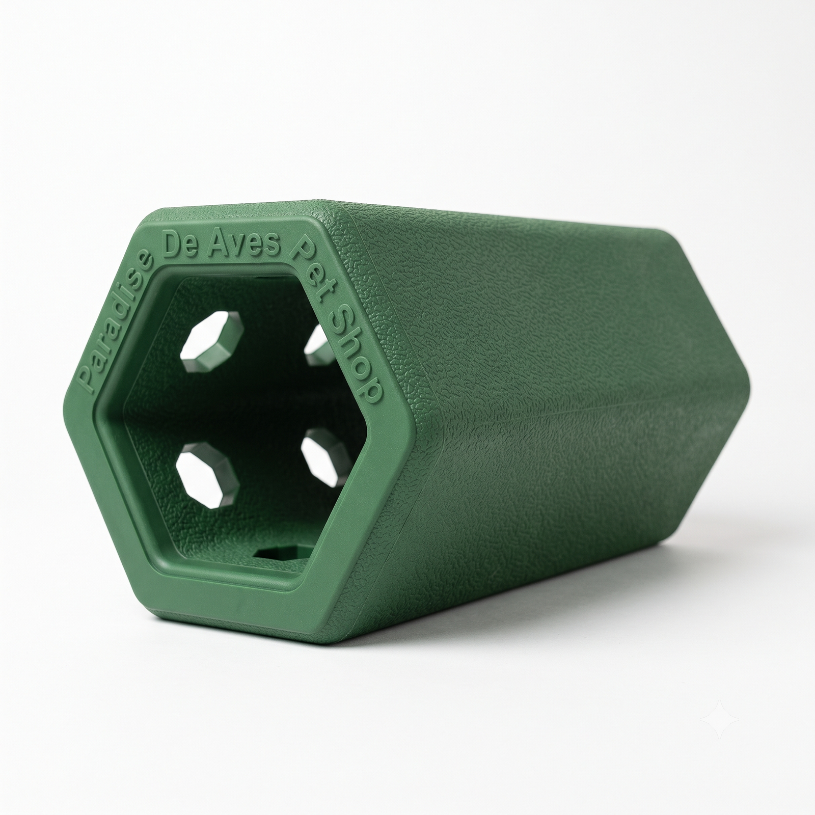 Paradise De Aves Pet Shop Hexagonal Treat Dispensing Dog Chew Toy - Green - Image 2