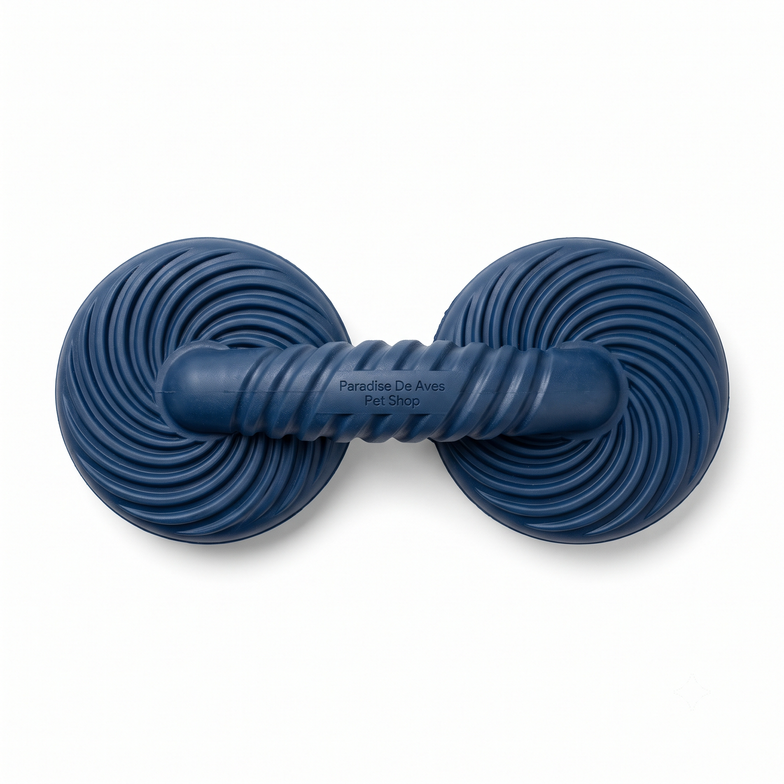 Paradise De Aves Pet Shop Textured Dumbbell Dog Chew Toy - Navy Blue