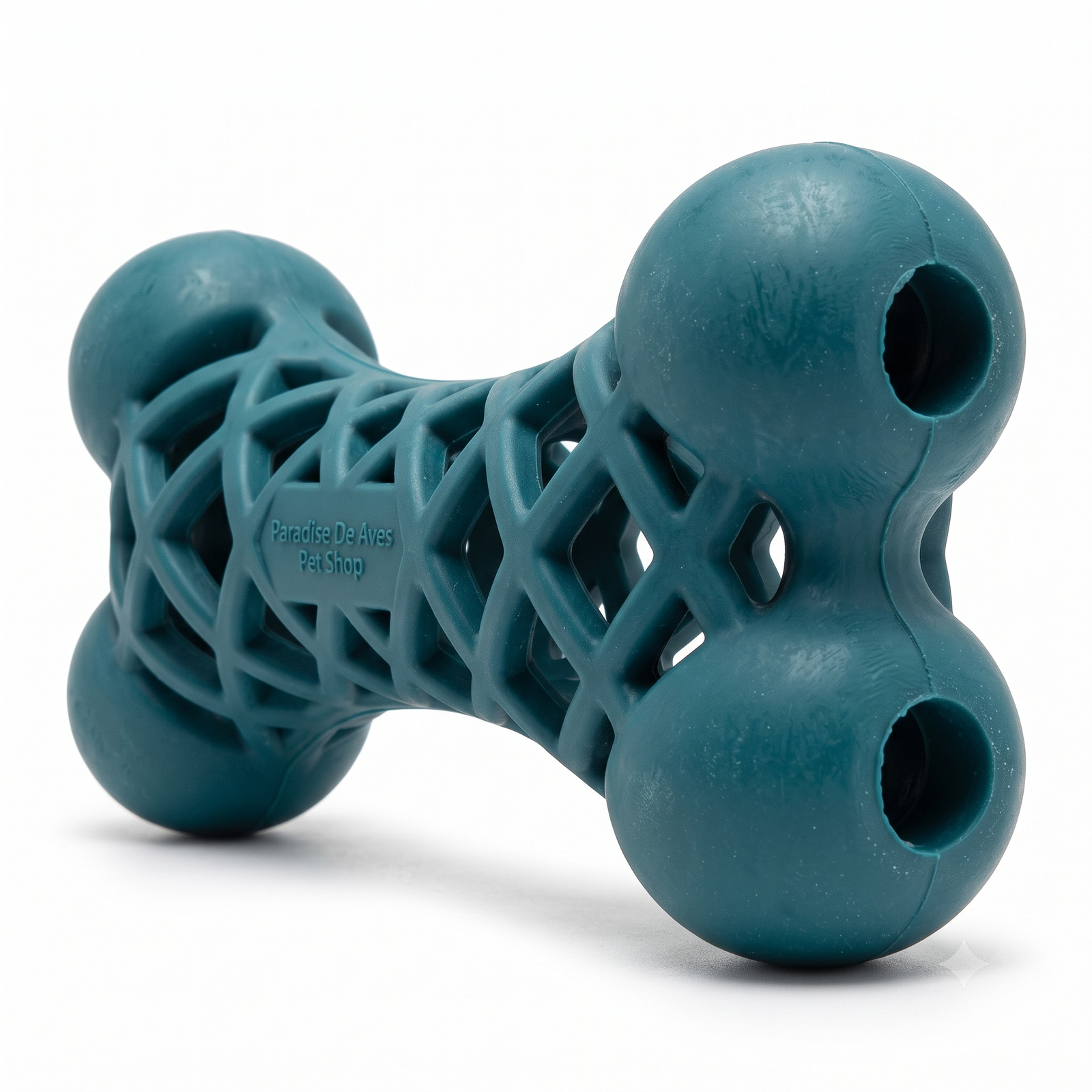 Paradise De Aves Pet Shop Hollow Lattice Bone Dog Chew Toy - Teal Green - Image 2
