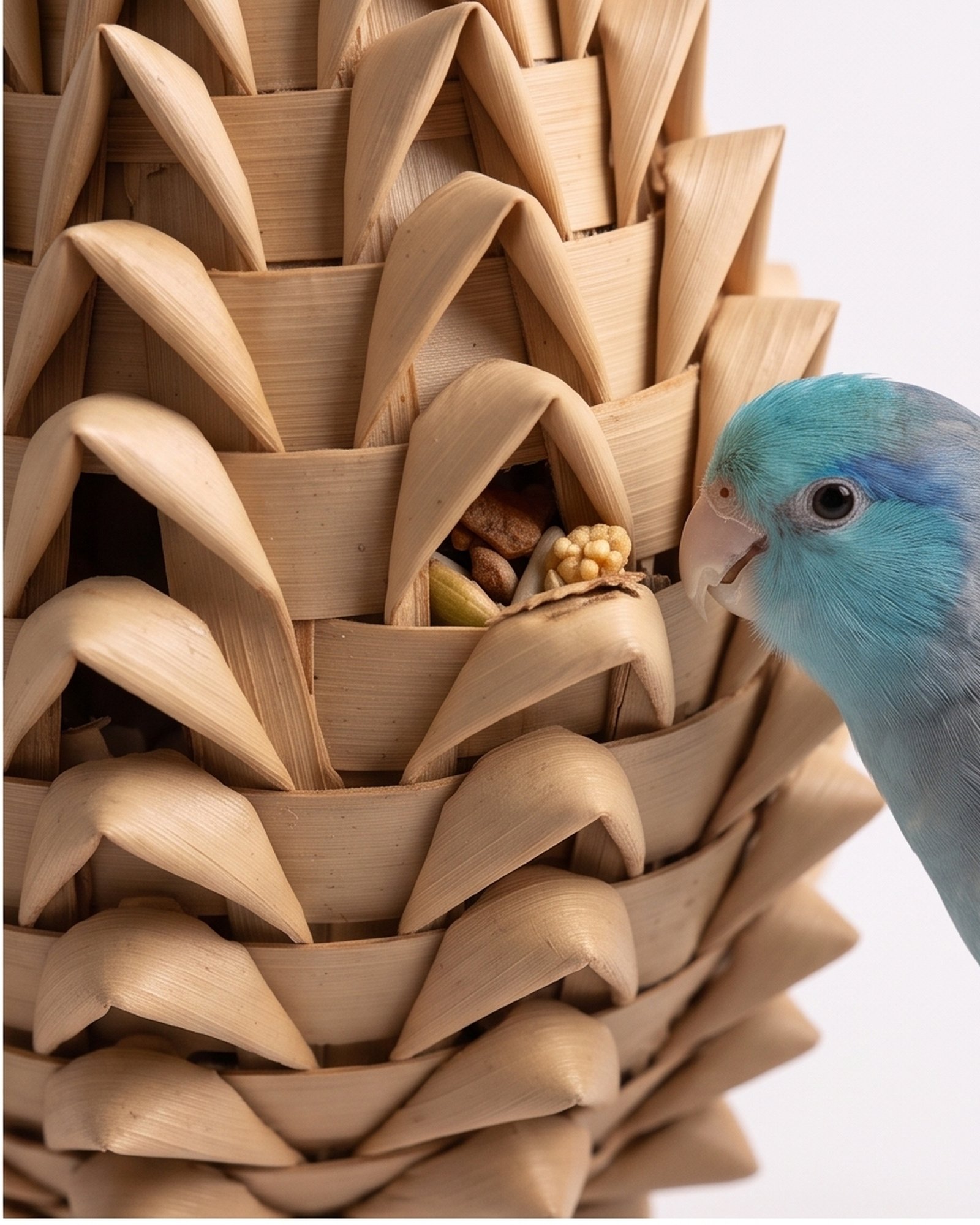 Paradise De Aves Pet Shop Woven Pineapple Bird Foraging Toy - Beige - Image 7