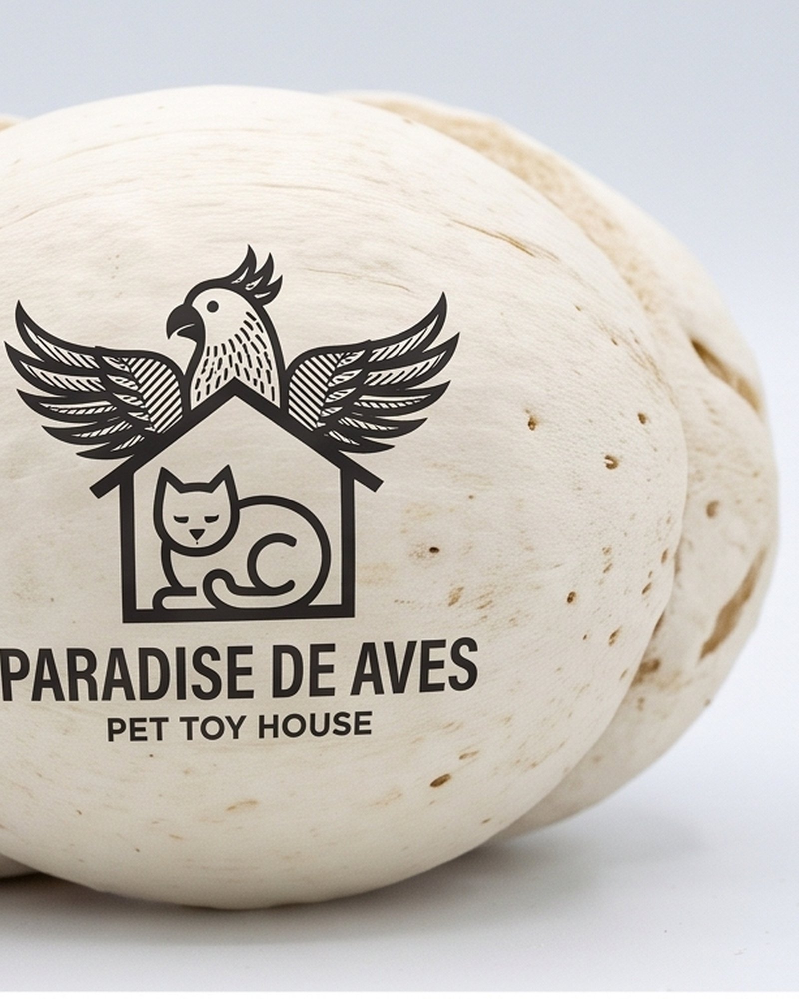 Paradise De Aves Pet Shop Round Plant-Fiber Bird Chew Ball - Off-White - Image 2
