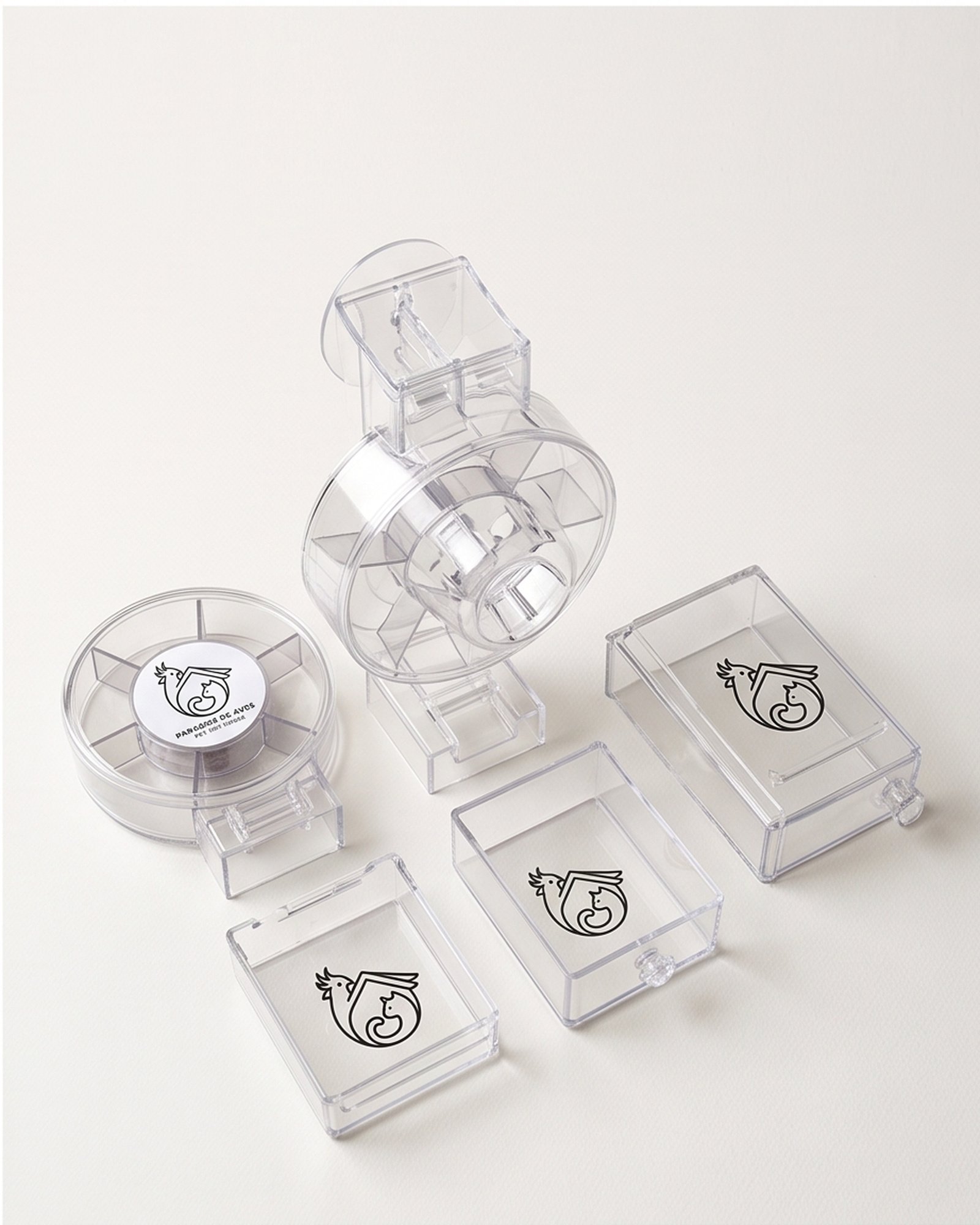 Paradise De Aves Pet Shop Clear Rotating Treat Wheel and Feeder Cup Set - Clear - Image 4