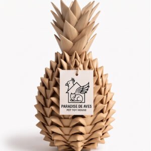 Paradise De Aves Pet Shop Woven Pineapple Bird Foraging Toy - Beige